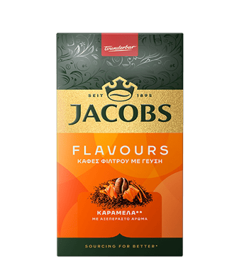 10040425 Jacobs Flavours Caramel 250g Carton